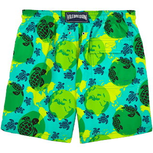 Men Classic / Moorea Printed - Mappemonde Dots Swim shorts TE MANA O TE MOANA, Veronese green back Men Classic / Moorea Printed - Mappemonde Dots Swim shorts TE MANA O TE MOANA, Veronese green back