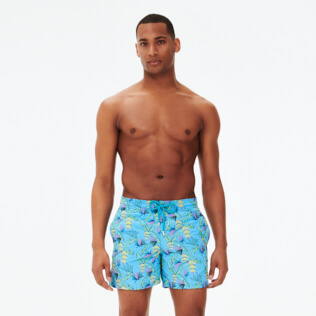 Men Classic Embroidered - Men Swim Trunks Embroidered Go Bananas - Limited Edition, Jaipuy front worn view