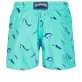 Men Classic Embroidered - Men Swim Trunks Embroidered 2009 Les Requins - Limited Edition, Lazulii blue back view