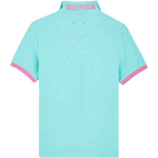 Hombre Autros Liso - Polo de algodón liso para hombre, Acqua back Hombre Autros Liso - Polo de algodón liso para hombre, Acqua back