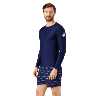 Men Others Solid - Men Rashguard Solid, Navy frontworn Men Others Solid - Men Rashguard Solid, Navy frontworn