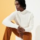 Men Others Solid - Men Cotton Cashmere Turtle Neck Sweater, Off white details view 3