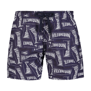 Boys Others Printed - Boys swimtrunks Vilebrequin Labels, Navy front Boys Others Printed - Boys swimtrunks Vilebrequin Labels, Navy front