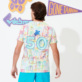 Herren Andere Bedruckt - Multicolore Vilebrequin T-Shirt aus Baumwolle für Herren, Weiss Details Ansicht 2