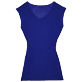 Women Others Solid - Women Short Linen jersey Dress Solid, Purple blue back view