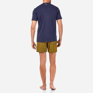 Hombre T-Shirt Liso - Camiseta en punto de algodón Pima liso para hombre, Azul marino backworn Hombre T-Shirt Liso - Camiseta en punto de algodón Pima liso para hombre, Azul marino backworn