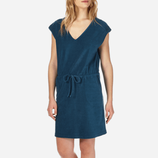 Damen Andere Uni - Kurzes Solid Frotteekleid für Damen, Gischt supp1 Damen Andere Uni - Kurzes Solid Frotteekleid für Damen, Gischt supp1