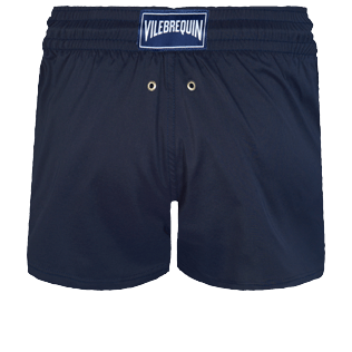 Men Short classic Solid - Men Swimwear Short and Fitted Stretch Solid, Navy back view