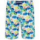 Men Short classic Printed - Men Swim Trunks Long Ultra-light and packable Urchins & Fishes, White back view