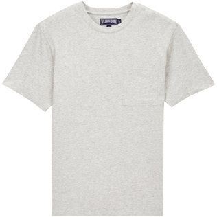 Herren Andere Uni - Solid T-Shirt aus Pima-Baumwolljersey für Herren, Graumeliert front Herren Andere Uni - Solid T-Shirt aus Pima-Baumwolljersey für Herren, Graumeliert front