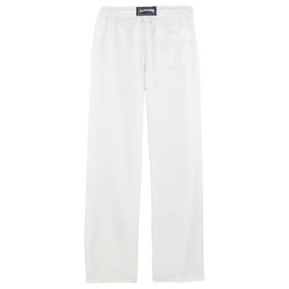 Homme AUTRES Uni - Pantalon en Lin homme uni, Blanc back Homme AUTRES Uni - Pantalon en Lin homme uni, Blanc back