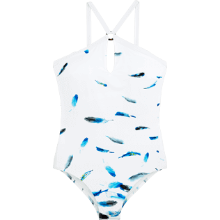 Femme Une Pièce Imprimé - Maillot une pièce Blue Breath, Blanc front Femme Une Pièce Imprimé - Maillot une pièce Blue Breath, Blanc front