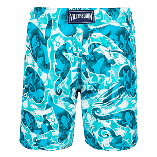 Hombre Clásico largon Estampado - Bañador de corte largo con estampado Double Focus para hombre - De venta exclusiva en la tienda en línea, Menta back Hombre Clásico largon Estampado - Bañador de corte largo con estampado Double Focus para hombre - De venta exclusiva en la tienda en línea, Menta back