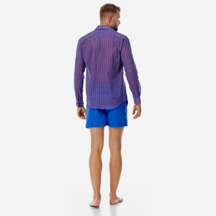 Autros Estampado - Camisa de algodón con estampado Marbella unisex, Grosella backworn Autros Estampado - Camisa de algodón con estampado Marbella unisex, Grosella backworn