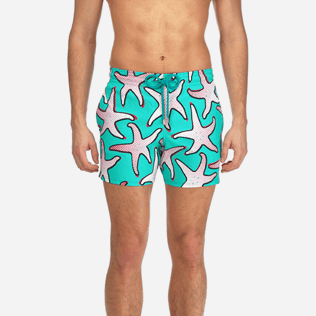 Men Classic / Moorea Printed - Men Stretch Swimwear Starfish Art, Veronese green supp1 Men Classic / Moorea Printed - Men Stretch Swimwear Starfish Art, Veronese green supp1