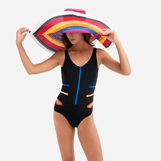 Damen Andere Uni - Mehrfarbiger, übergroßer Schlapphut für Damen – Vilebrequin x JCC+ – Limitierte Serie, Multicolor frontworn Damen Andere Uni - Mehrfarbiger, übergroßer Schlapphut für Damen – Vilebrequin x JCC+ – Limitierte Serie, Multicolor frontworn
