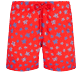 Men Others Embroidered - Men Embroidered Swimwear Micro Ronde Des Tortues - Limited Edition, Poppy red front view