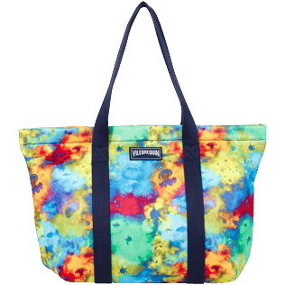 Autros Estampado - BOLSA grande de playa de neopreno con estampado Holi Party unisex, Batik azul front Autros Estampado - BOLSA grande de playa de neopreno con estampado Holi Party unisex, Batik azul front