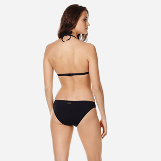 Damen Klassische Höschen Uni - Pois Lazer Cut Mini-Bikinihose für Damen, Schwarz backworn Damen Klassische Höschen Uni - Pois Lazer Cut Mini-Bikinihose für Damen, Schwarz backworn