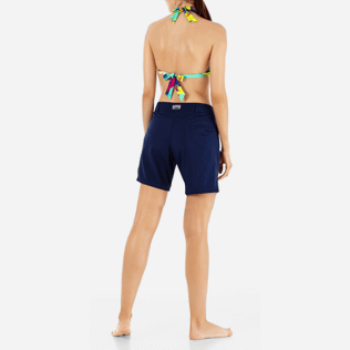 Donna Altri Unita - Shorts elasticizzati donna tinta unita, Blu marine backworn Donna Altri Unita - Shorts elasticizzati donna tinta unita, Blu marine backworn