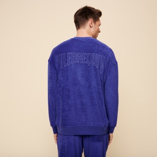 Men Others Solid - Unisex Terry Sweatshirt Solid, Purple blue details view 7