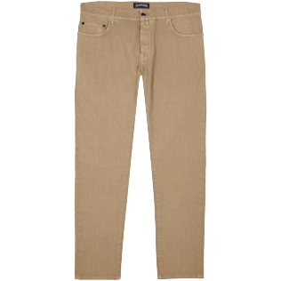 Hombre Autros Liso - Pantalones de lino y algodón con 5 bolsillos para hombre, Safari front Hombre Autros Liso - Pantalones de lino y algodón con 5 bolsillos para hombre, Safari front