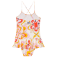 Mädchen Andere Bedruckt - Kaleidoscope Badeanzug für Mädchen, Camellia Rückansicht