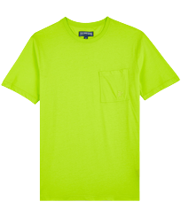 Uomo Altri Unita - T-shirt uomo in cotone biologico tinta unita, Citronella vista frontale