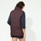 Others Printed - Unisex Reversible Sleeveless Jacket Micro Ronde Des Tortues, Navy back worn view
