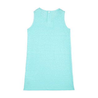 Filles AUTRES Uni - Robe Fille en Jersey de lin Unie, Lagon back Filles AUTRES Uni - Robe Fille en Jersey de lin Unie, Lagon back