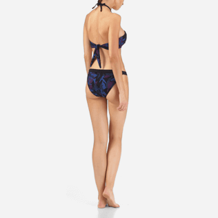 Women Tops Printed - Camouflage Turtles Bandeau bikini top, Plum backworn Women Tops Printed - Camouflage Turtles Bandeau bikini top, Plum backworn