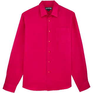 Herren Andere Uni - Solid Hemd aus Leinen für Herren, Stachelbeerenrot front Herren Andere Uni - Solid Hemd aus Leinen für Herren, Stachelbeerenrot front