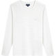 Men Others Solid - Unisex Linen Long Sleeves T-shirt Solid, White front view