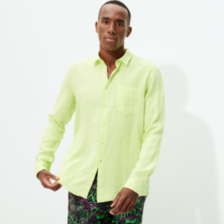 Men Others Solid - Men Linen Shirt Solid, Coriander supp1 Men Others Solid - Men Linen Shirt Solid, Coriander supp1
