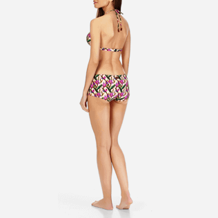 Women Tops Printed - Women Triangle Bikini Top Mini Paradise 3D, Nude backworn Women Tops Printed - Women Triangle Bikini Top Mini Paradise 3D, Nude backworn