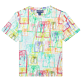 男童 Others 印制 - 男童 Multicolore VBQ 纯棉 T 恤, White 正面图