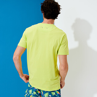 Men Others Solid - Men Organic Cotton T-Shirt Solid, Coriander backworn Men Others Solid - Men Organic Cotton T-Shirt Solid, Coriander backworn