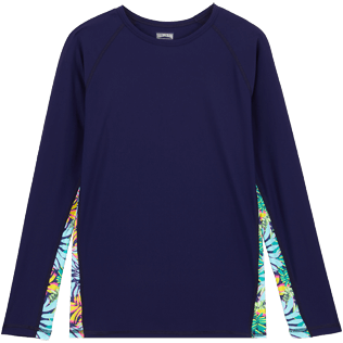 Men Others Printed - Men Rashguard Jungle, Midnight blue front Men Others Printed - Men Rashguard Jungle, Midnight blue front
