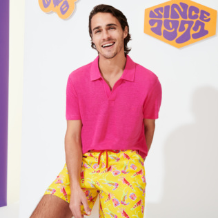 Men Classic Printed - Men Swimwear 1983 Crevettes et Poissons, Lemon supp3 Men Classic Printed - Men Swimwear 1983 Crevettes et Poissons, Lemon supp3