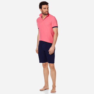 Men Others Solid - Men straight Linen Bermuda Shorts Solid, Midnight blue supp2 Men Others Solid - Men straight Linen Bermuda Shorts Solid, Midnight blue supp2