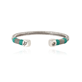 Andere Uni - Versilbertes Jonc Armband für Herren – Vilebrequin x Gas Bijoux, Veronesengrün Vorderansicht