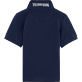 Niños Autros Liso - Boys Cotton Pique Polo Shirt Solid, Azul marino vista trasera