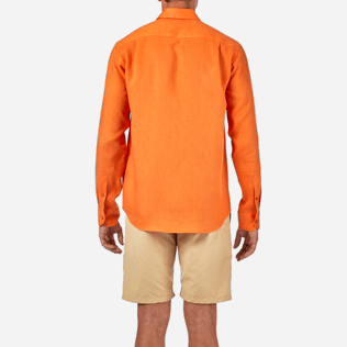 Men Others Solid - Men Linen Shirt Solid, Papaya supp2 Men Others Solid - Men Linen Shirt Solid, Papaya supp2
