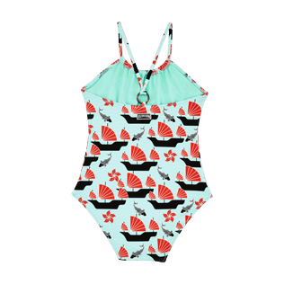 Filles AUTRES Imprimé - Maillot de bain une pièce Fille Hong Kong, Menthe back Filles AUTRES Imprimé - Maillot de bain une pièce Fille Hong Kong, Menthe back