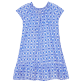 Mädchen Andere Bedruckt - Ikat Medusa Kleid aus Baumwolle für Mädchen, Weiss Rückansicht