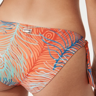 Donna Slip classico Stampato - Mini slip bikini donna con laccetti Plumes, Guava dettagli vista 4