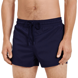 Hombre Short Clásico Liso - Bañador corto, elástico y ajustado liso para hombre, Azul marino supp1 Hombre Short Clásico Liso - Bañador corto, elástico y ajustado liso para hombre, Azul marino supp1