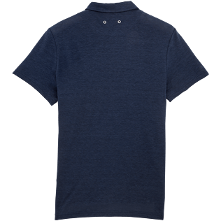 Hombre Autros Liso - Polo en punto de lino liso, Azul marino back Hombre Autros Liso - Polo en punto de lino liso, Azul marino back