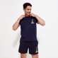 Men Cotton T-Shirt Embroidered The year of the Rabbit Navy details view 2