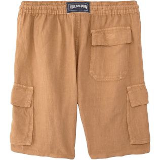 Men Others Solid - Men Cargo Linen Bermuda Shorts Solid, Hazelnut back Men Others Solid - Men Cargo Linen Bermuda Shorts Solid, Hazelnut back